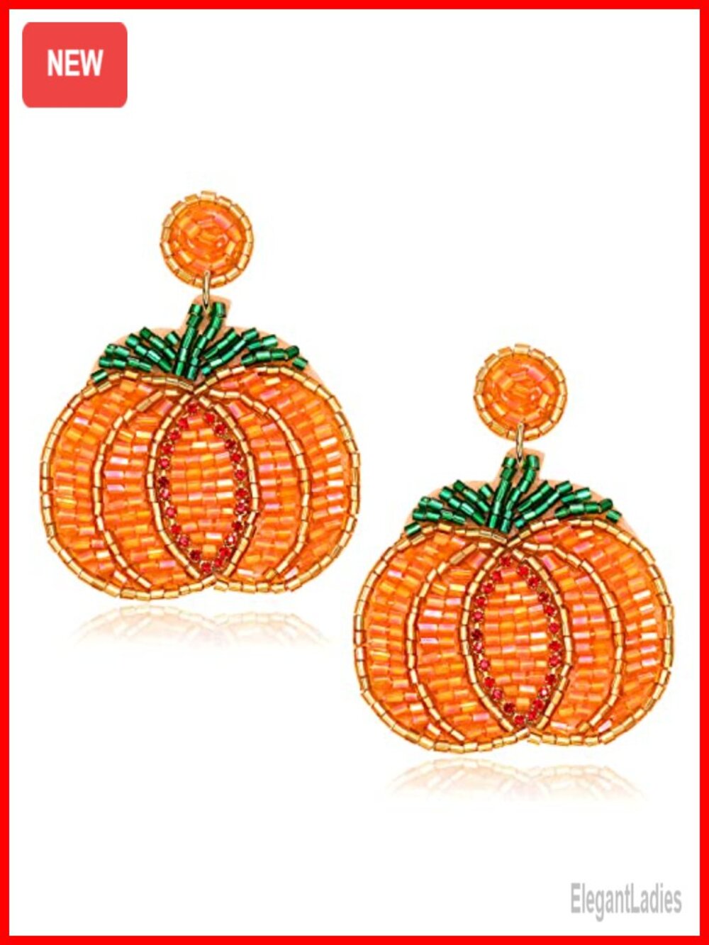 Handmade Halloween Beaded Ghost BOO Drop Dangle Earrings Women
